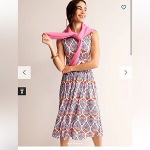 NWOT Boden Thea Sleeveless Midi Dress Multi Flora Stamp
12R